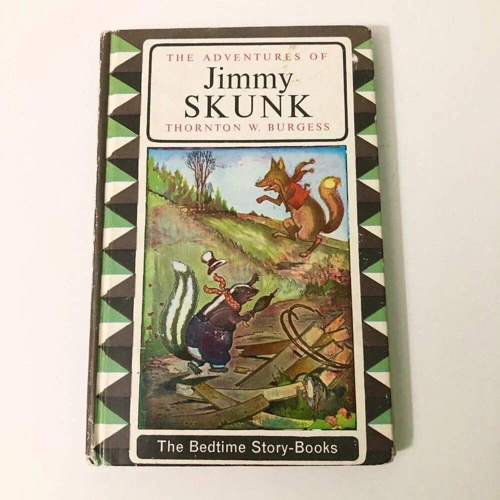 Vtg  The Adventures of Jimmy Skunk Thornton Burgess Bedtime Story Book